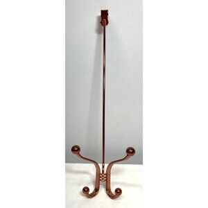 Metal Over-The-Door Dual Hook Hanger With Elegant Rose Gold Finish 17.25''